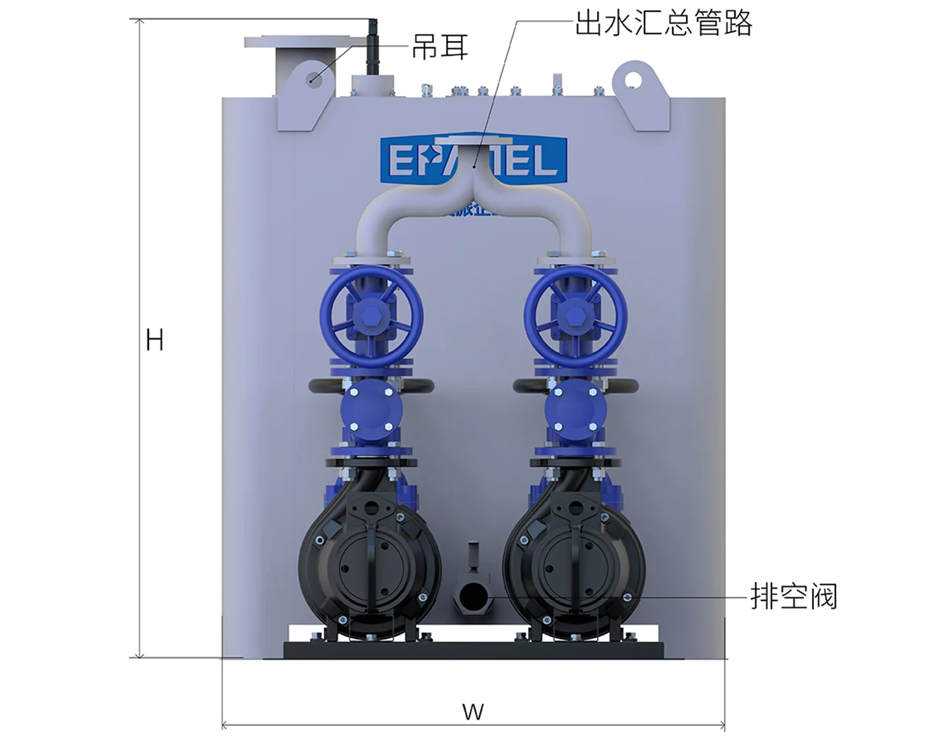 不锈钢泵外置污水提升器图纸4